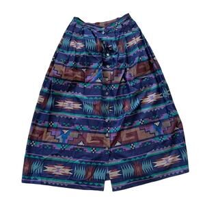 Kenneth Gordon Southwestern Skirt Button Down Peasant Cotton Vintage 1980s 10